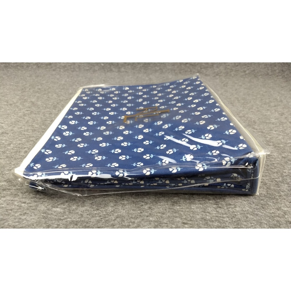 Ralph Lauren Cote D'Azur Twin Flat Sheet Indigo Floral Cotton 350TC Italy NEW - Picture 6 of 13
